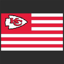 Kansas City Chiefs Flag Svg, Sport Svg, KC American Flag Svg, NFL Team Svg, Kansas City Chiefs Svg, Kansas City Chiefs L