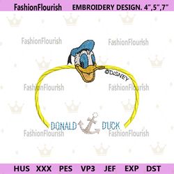 Donal Duck Anchor Embroidery Design Download