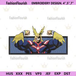 All Might Box Embroidery Design My Hero Academia File