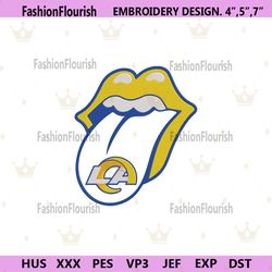 Rolling Stone Logo Los Angeles Rams Embroidery Design Download File