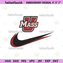 Massachusetts Minutemen Double Swoosh Nike Logo Embroidery Design File