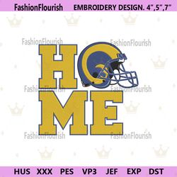 Los Angeles Rams Home Helmet Embroidery Design Download File