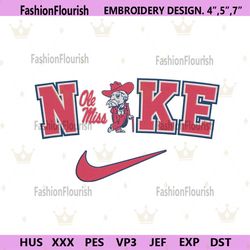 Ole Miss Rebels Nike Logo Embroidery Design Download File