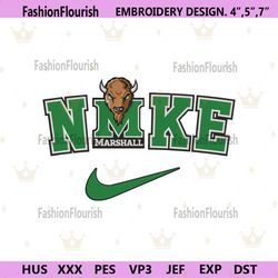 Marshall Thundering Herd Nike Logo Embroidery Design Download File