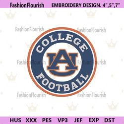 Auburn Tigers College Football Logo Embroidery Design, NCAA Auburn College Machine Embroidery