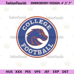 NCAA College Boise State Football Logo Machine Embroidery, NCAA Boise College Machine Embroidery