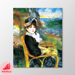 By the Sea 1883 by Pierre Auguste Renoir Canvas Wall Art