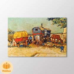 Bivouac Of Gipsy by Vincent Van Gogh Canvas Wall Art