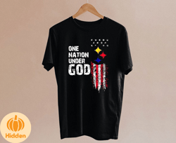 Pittsburgh Football One Nation Under God Retro Black Shirt , Pittsburgh Football Team Unisex Shirt , American Football S