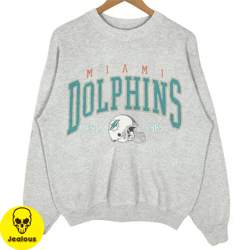 Vintage Miami Dolphins SweatShirt , Vintage NFL Dolphins Football Unisex Shirt , American Football Bootleg Gift
