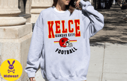 Travis Kelce Unisex Football Crewneck, Travis Kelce Sweatshirt, Football Fan Tee, Gift for Girlfriend,  Kansas City Shir