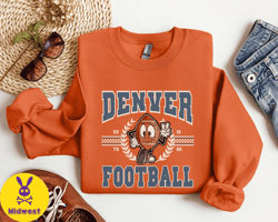 Denver Football Sweatshirt, Gift For Denver Football Fan, Trendy Denver Sports Crewneck, Denver Football Game Day TShirt