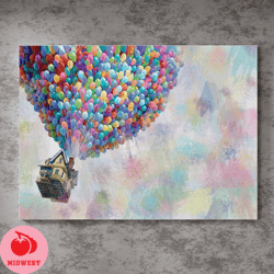 Balloon Canvas Wall Art Painting, Balloon Wall Decoration, Movie Poster, Teen Room Wall Decoration, Home Decoration