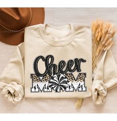 Cheer Mom Leopard Cheer Cheer Spirit Wear TShirt Gift for Mom, Cheer Mom Era SweatShirt , Cheer Mom SweatShirt s, Cheer