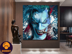 Chaos in Color The Jesters Grin,Wall Art, Colorful Decor, Fan Art, Comic Book Art, Chaos Art, Vibrant Wall Art, Modern H