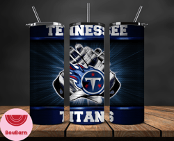 Tennessee Titans Tumbler, Titans Logo, American Football Team 20oz Skinny Tumbler 33