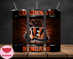 Cincinnati Bengals Tumbler, Bengals Logo, American Football Team 20oz Skinny Tumbler 40