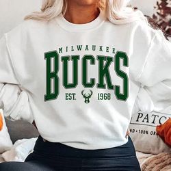 Milwaukee Buck Sweatshirt, Vintage Style Bucks Shirt, Buck Hoodie, Vintage Basketball Fan Shirt Gift for fan