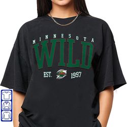 Vintage 90s Minnesota Wild Shirt , Minnesota Wild Sweatshirt, College Sweatshirt, Hockey Fan Gifts, Hockey Crewneck , Ch