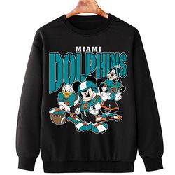 Vintage Miami Dolphins NFL Shirt , Mickey Donald Duck and Goofy Football Shirt , Gift For Fans