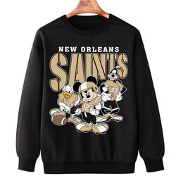 Vintage New Orleans Saints Football Mickey Donald Duck Shir, Sport Shir, Football Shirt, Gift For Fans