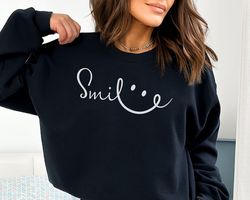 Smile Sweatshirt, Choose Happy Sweater, Positive Sweater, Happy Face Sweater, Happy T-Shirt, Happy Shirt, Be Happy Gift,
