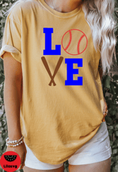Comfort Colors Baseball Love Shirt, Gift For Baseball Player, Baseball Mom Shirt, Womens Baseball Shirt, Baseball Fan Sh