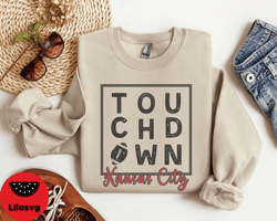 Kansas City Football Sweatshirt, KC Football Crewneck, Vintage Kansas City Football TShirt For Game Day, Gift For Kansas