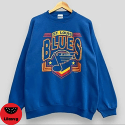 Vintage ST Louis Hockey Sweatshirt  TShirt, ST Louis shirt, Blues Sweater, Blues TShirt, Hockey Fan Shirt, Retro ST Loui