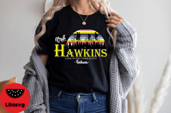 hawkins shirt, hawkin, demogorgon, eddie munson, running up that hill, steve harrington, dustin henderson, vecna, vintag