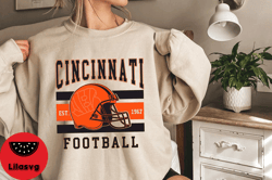 Vintage Cincinnati Football Crewneck Sweatshirt  TShirt, Bengals Sweatshirt