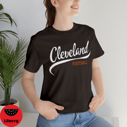 cleveland football shirt, retro cleveland football tshirt, cute cleveland football tee, cleveland ohio graphic tee, clev