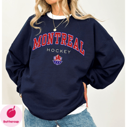 Montreal Hockey SweatShirt , Vintage Inspired Hockey Sweater, Gift for Hockey Fan, Montreal Hockey Crewneck