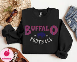 Buffalo Football Sweatshirt, Gift For Buffalo Football Fan, Retro Buffalo Crewneck, Buffalo Football Game Day TShirt For