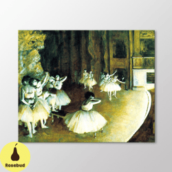 Stage Preparation of Ballerinas 1874 by Edgar Degas Canvas Wall Art
