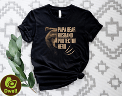 papa bear husband protector hero shirt, gift for husband papa dad shirt, papa bear shirt, papa bear face tshirt, fathers