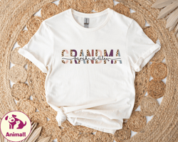 Colourful Custom Grandma Shirt With Kids Names, Leopard Print Personalized Grandma Shirt,Mothers Day Shirt,Custom Kids N
