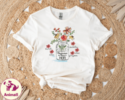 Custom Mom Shirt, Happiness is being a Mom, Mother Day Gift, Flower Shirt, Moms Flowers Shirt, Custom Mom Shirt, Custom