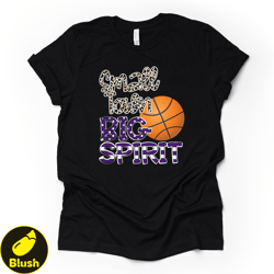 High School Basketball, Small Town Big Spirit Purple Basketball Design, premium unisex shirt,