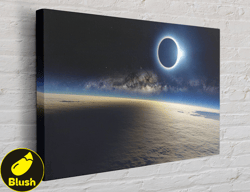 Beautiful Earth Space Canvas, Canvas Wall Art Canvas Design, Home Decor Ready To Hang