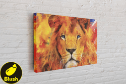 Colorful Lion Canvas, Lion Canvas, Print Canvas Wall Art Canvas Design, Home Decor Ready To Hang
