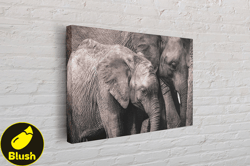 Elephant Family Print on Canvas, Elephant Canvas Print,  Canvas Wall Art Canvas Design, Home Decor Ready To Hang
