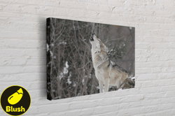 Howling wolf ,Wolf Wall Art Print Poster Print, Canvas Wall Art Canvas Design, Home Decor Ready To Hang