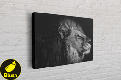 Lion with black background, Lion Canvas Print, Canvas Wall Art Canvas Design, Home Decor Ready To Hang