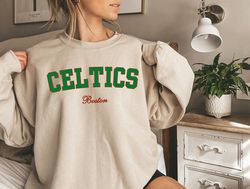 Celtics Boston Sweatshirt Women NBA Boston Celtics Sweater Men Celtic Sweatshirt NBA Boston Celtic Fan Gift For Him NBA