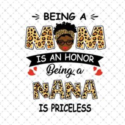 Being A Mom Is An Honor Being A Nana Is Priceless Svg, Mothers Day Svg, Being A Mom Svg, Being A Nana Svg, Mom Svg, Nana