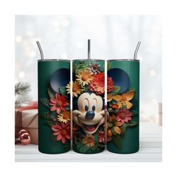 Mickey With Flower Headband Png Sublimation Digital Mickey Mouse 3D File Download