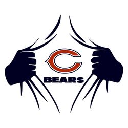 Chicago Bears Superman Svg, Sport Svg, Chicago Bears Svg, Bears Svg, Chicago Bears Logo, Bears Clipart, Bears Lovers, Fo