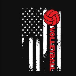 Volleyball Svg, Sport Svg, USA Flag Svg, USA Patriotic Svg, Patriotic Athlete Svg, American Flag Svg, USA Volleyball Svg