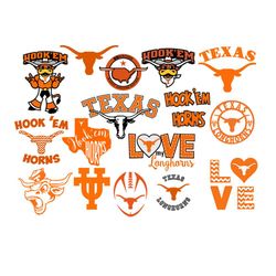 Texas Longhorns Logo Bundle Svg, Texas Longhorns, NCCA, Longhorns Svg, Sport Svg, Cricut, Svg File, SVG, AI, PNG, Cricu